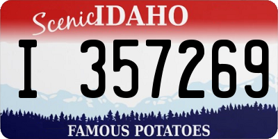 ID license plate I357269