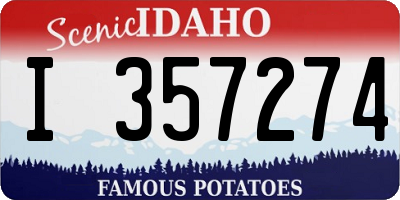 ID license plate I357274