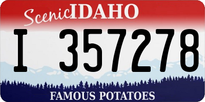 ID license plate I357278
