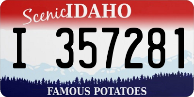 ID license plate I357281