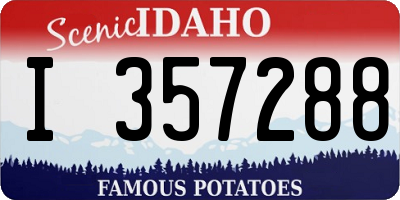 ID license plate I357288