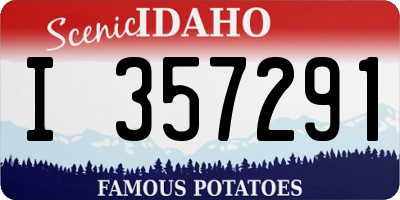 ID license plate I357291