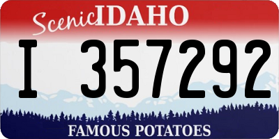 ID license plate I357292