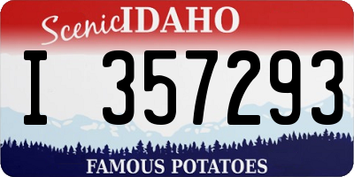 ID license plate I357293