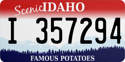 ID license plate I357294