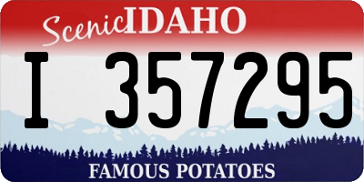 ID license plate I357295
