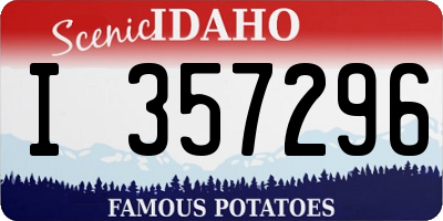 ID license plate I357296
