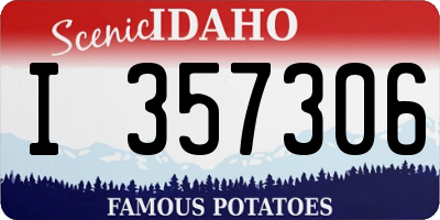 ID license plate I357306