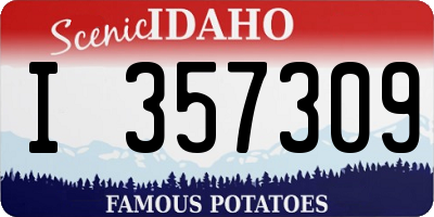 ID license plate I357309