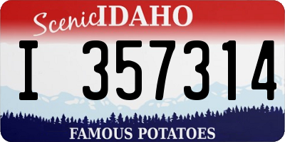 ID license plate I357314