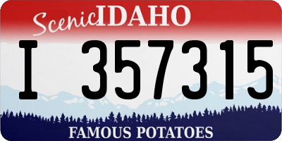 ID license plate I357315