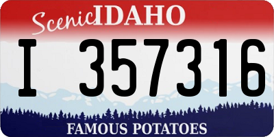 ID license plate I357316