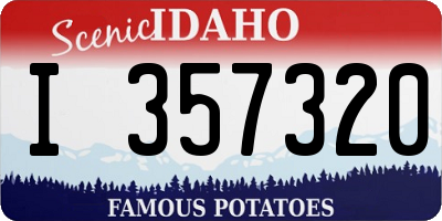 ID license plate I357320