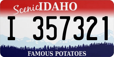 ID license plate I357321