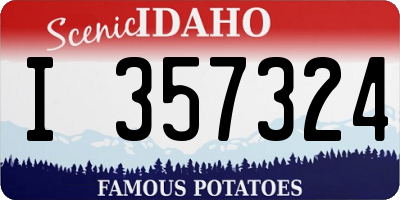 ID license plate I357324