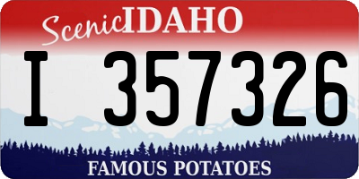 ID license plate I357326