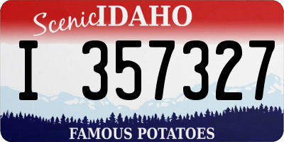 ID license plate I357327
