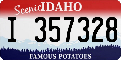 ID license plate I357328