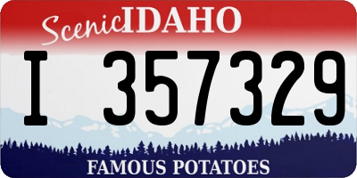 ID license plate I357329