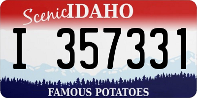 ID license plate I357331