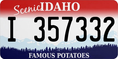 ID license plate I357332