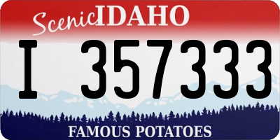 ID license plate I357333