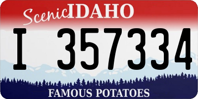 ID license plate I357334