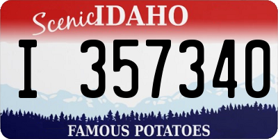 ID license plate I357340