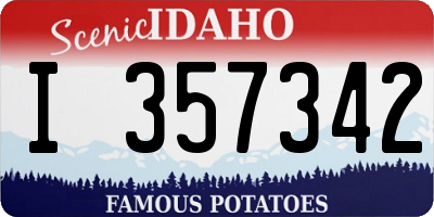 ID license plate I357342