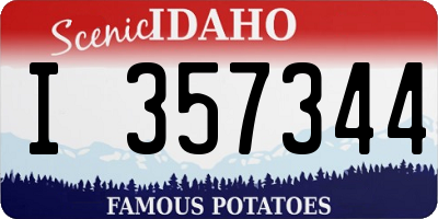 ID license plate I357344