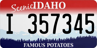ID license plate I357345