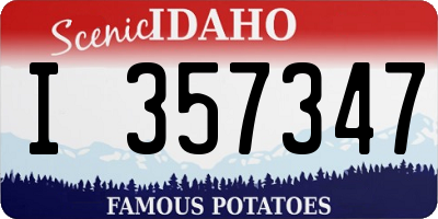 ID license plate I357347