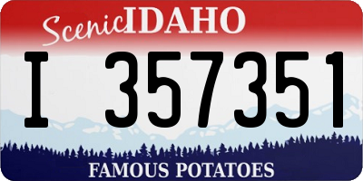 ID license plate I357351