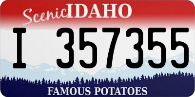 ID license plate I357355