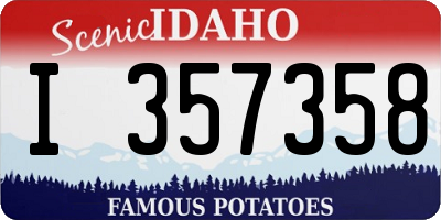 ID license plate I357358