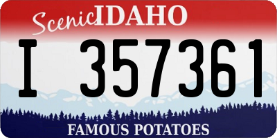 ID license plate I357361