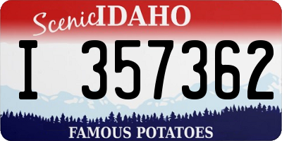 ID license plate I357362