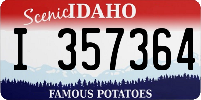 ID license plate I357364