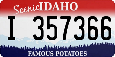 ID license plate I357366