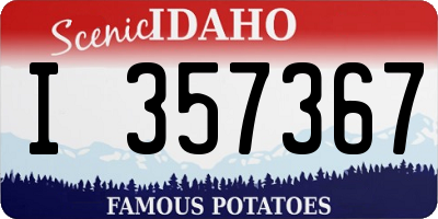 ID license plate I357367
