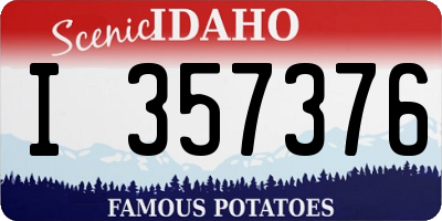ID license plate I357376