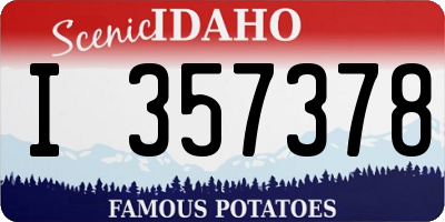 ID license plate I357378