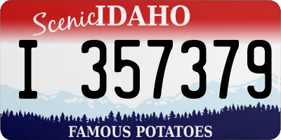 ID license plate I357379