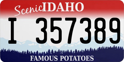ID license plate I357389
