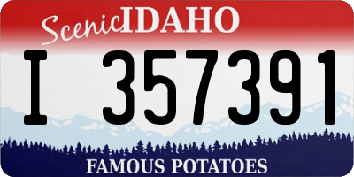 ID license plate I357391
