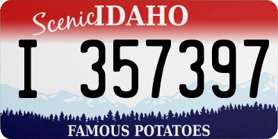ID license plate I357397