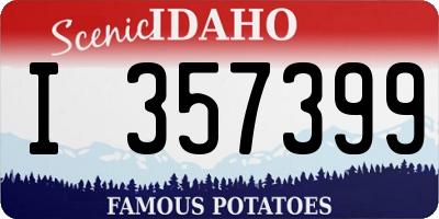 ID license plate I357399