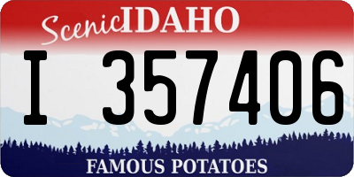 ID license plate I357406