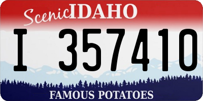 ID license plate I357410