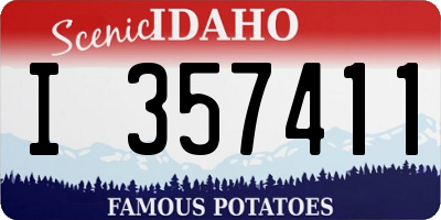 ID license plate I357411